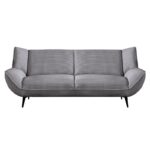 EMERALD Καναπές 3-θέσιος Σαλονιού - Καθιστικού, Ύφασμα Κοτλέ Γκρι 212x88x82cm