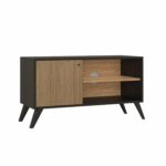 ΕΠΙΠΛΟ ΤΗΛΕΟΡΑΣΗΣ ΜΕΛΑΜΙΝΗΣ KRUDEN HM9443.11 ΜΑΥΡΟ-ΦΥΣΙΚΟ 100x40x51Υεκ. - Image 6