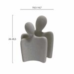ΕΠΙΤΡΑΠΕΖΙΟ ΚΕΡΑΜΙΚΟ ΔΙΑΚΟΣΜΗΤΙΚΟ 2ΤΜΧ HUMANS HM4617 ΥΠΟΛΕΥΚΟ ΚΡΥΣΤΑΛΛΙΚΟ - Image 2