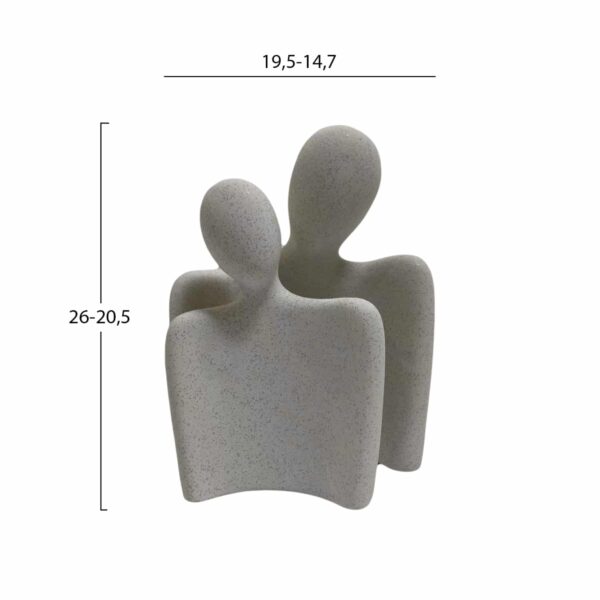 ΕΠΙΤΡΑΠΕΖΙΟ ΚΕΡΑΜΙΚΟ ΔΙΑΚΟΣΜΗΤΙΚΟ 2ΤΜΧ HUMANS HM4617 ΥΠΟΛΕΥΚΟ ΚΡΥΣΤΑΛΛΙΚΟ - Image 2
