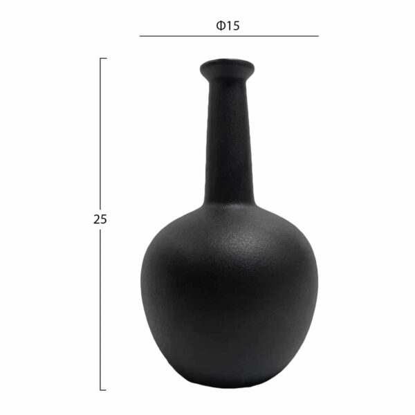 ΕΠΙΤΡΑΠΕΖΙΟ ΚΕΡΑΜΙΚΟ ΔΙΑΚΟΣΜΗΤΙΚΟ ELENDIL HM4593.02 ΜΑΥΡΟ ΜΑΤ 14,5x25Υεκ - Image 2