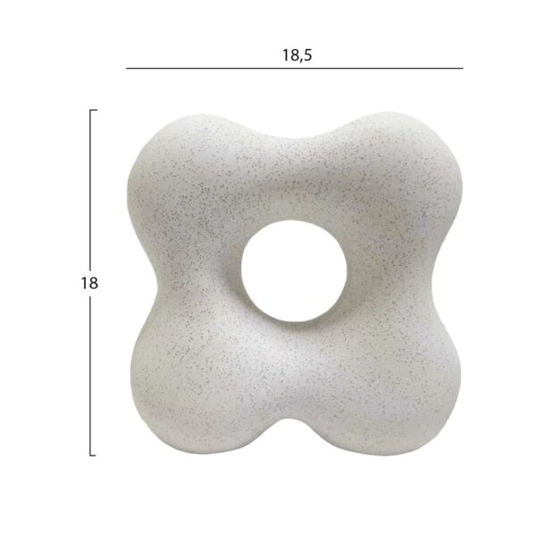 ΕΠΙΤΡΑΠΕΖΙΟ ΚΕΡΑΜΙΚΟ ΔΙΑΚΟΣΜΗΤΙΚΟ SEBOR HM4594.01 ΥΠΟΛΕΥΚΟ ΚΡΥΣΤΑΛΛΙΚΟ 18x9x18Υεκ - Image 2