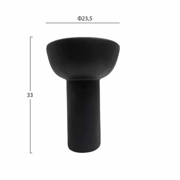 ΕΠΙΤΡΑΠΕΖΙΟ ΚΕΡΑΜΙΚΟ ΔΙΑΚΟΣΜΗΤΙΚΟ ELENDIL HM4602.02 ΜΑΥΡΟ ΜΑΤ Φ23x32Υ εκ - Image 2