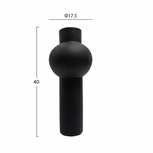 ΕΠΙΤΡΑΠΕΖΙΟ ΚΕΡΑΜΙΚΟ ΔΙΑΚΟΣΜΗΤΙΚΟ SCEPTER HM4604.02 ΜΑΥΡΟ ΜΑΤ Φ17x39Υεκ - Image 2