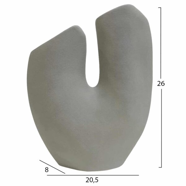 ΕΠΙΤΡΑΠΕΖΙΟ ΚΕΡΑΜΙΚΟ ΔΙΑΚΟΣΜΗΤΙΚΟ ARKEN HM4619.03 ΓΚΡΙ ΜΑΤ 20,5x8x26Υεκ - Image 2