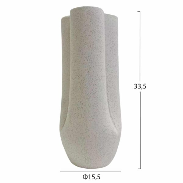 ΕΠΙΤΡΑΠΕΖΙΟ ΚΕΡΑΜΙΚΟ ΔΙΑΚΟΣΜΗΤΙΚΟ GLAΖΕ HM4611.01 ΚΡΥΣΤΑΛΛΙΚΟ ΥΠΟΛΕΥΚΟ Φ14x34Υεκ - Image 2