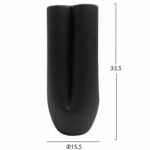 ΕΠΙΤΡΑΠΕΖΙΟ ΚΕΡΑΜΙΚΟ ΔΙΑΚΟΣΜΗΤΙΚΟ GLAΖΕ HM4611.02 ΜΑΥΡΟ ΜΑΤ Φ14x34Υ εκ. - Image 2