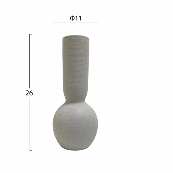 ΕΠΙΤΡΑΠΕΖΙΟ ΚΕΡΑΜΙΚΟ ΔΙΑΚΟΣΜΗΤΙΚΟ GALAD HM4616.01 ΚΡΥΣΤΑΛΛΙΚΟ ΥΠΟΛΕΥΚΟ Φ11x26Υεκ - Image 2