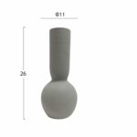 ΕΠΙΤΡΑΠΕΖΙΟ ΚΕΡΑΜΙΚΟ ΔΙΑΚΟΣΜΗΤΙΚΟ GALAD HM4616.02 ΓΚΡΙ ΜΑΤ Φ11x26Υεκ - Image 2