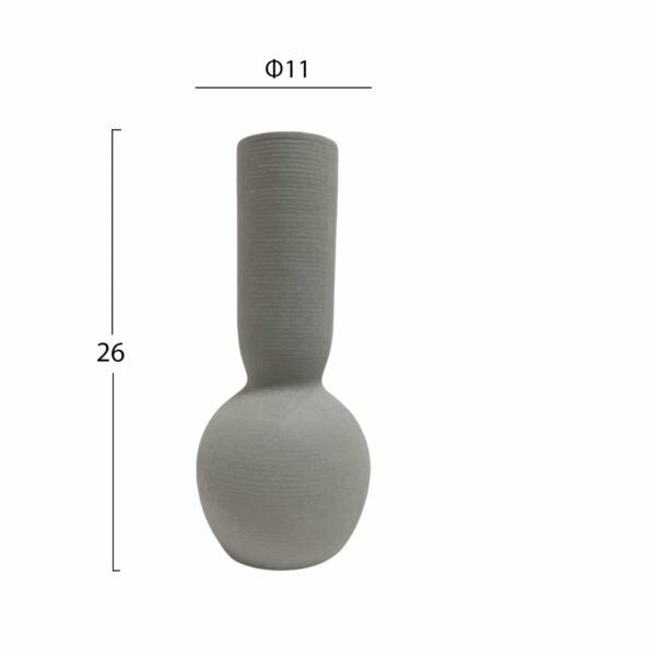 ΕΠΙΤΡΑΠΕΖΙΟ ΚΕΡΑΜΙΚΟ ΔΙΑΚΟΣΜΗΤΙΚΟ GALAD HM4616.02 ΓΚΡΙ ΜΑΤ Φ11x26Υεκ - Image 2