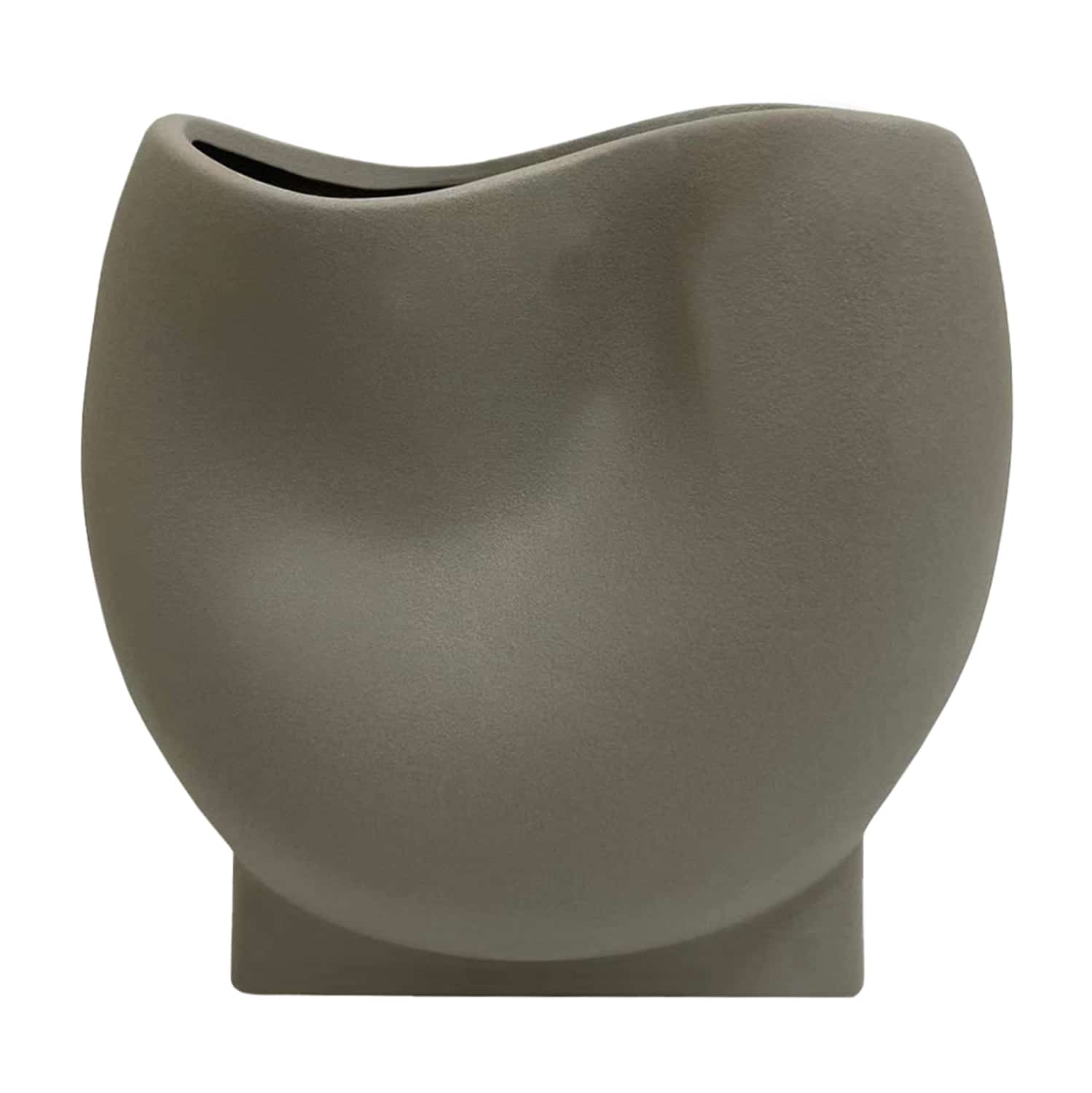 HM4610.03 ΕΠΙΤΡΑΠΕΖΙΟ ΚΕΡΑΜΙΚΟ ΔΙΑΚΟΣΜΗΤΙΚΟ GLAΖΕ HM4610.03 ΓΚΡΙ ΜΑΤ 26x14x25Υεκ - Image 1