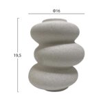 ΕΠΙΤΡΑΠΕΖΙΟ ΚΕΡΑΜΙΚΟ ΔΙΑΚΟΣΜΗΤΙΚΟ ROOK HM4628.01 ΥΠΟΛΕΥΚΟ ΚΡΥΣΤΑΛΛΙΚΟ Φ14x19Υεκ - Image 2