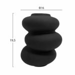 ΕΠΙΤΡΑΠΕΖΙΟ ΚΕΡΑΜΙΚΟ ΔΙΑΚΟΣΜΗΤΙΚΟ ROOK HM4628.02 ΜΑΥΡΟ ΜΑΤ Φ14x19Υεκ - Image 2