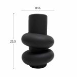 ΕΠΙΤΡΑΠΕΖΙΟ ΚΕΡΑΜΙΚΟ ΔΙΑΚΟΣΜΗΤΙΚΟ ROOK HM4627.02 ΜΑΥΡΟ ΜΑΤ Φ16x25,5Υεκ - Image 2