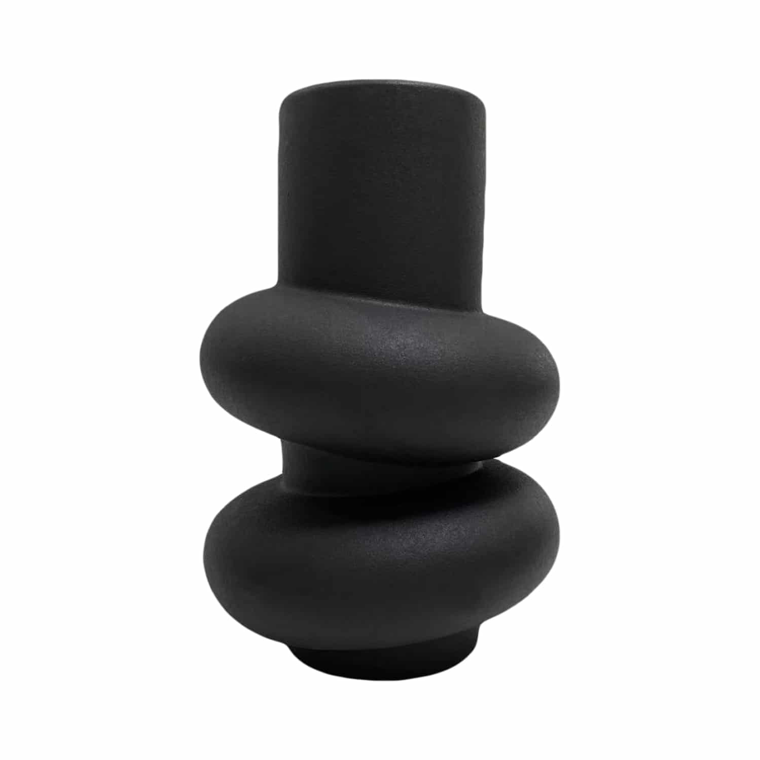 HM4627.02 ΕΠΙΤΡΑΠΕΖΙΟ ΚΕΡΑΜΙΚΟ ΔΙΑΚΟΣΜΗΤΙΚΟ ROOK HM4627.02 ΜΑΥΡΟ ΜΑΤ Φ16x25,5Υεκ - Image 1