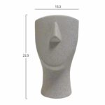 ΕΠΙΤΡΑΠΕΖΙΟ ΚΕΡΑΜΙΚΟ ΔΙΑΚΟΣΜΗΤΙΚΟ HUMANS HM4632 ΥΠΟΛΕΥΚΟ ΚΡΥΣΤΑΛΛΙΚΟ Φ13x22Υεκ - Image 2