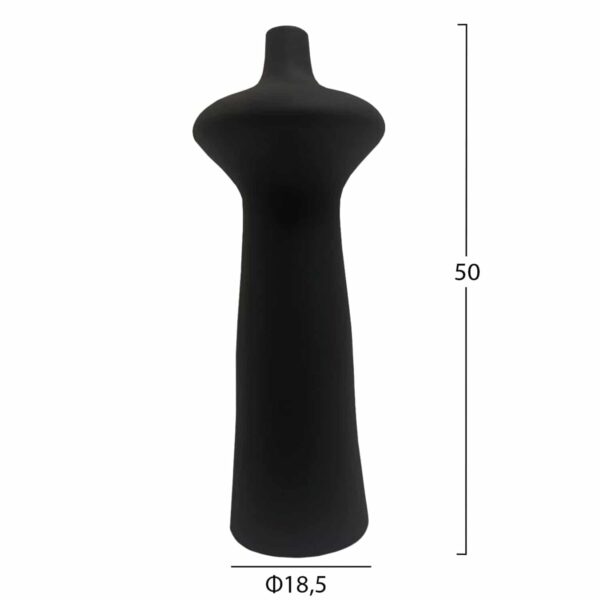 ΕΠΙΤΡΑΠΕΖΙΟ ΚΕΡΑΜΙΚΟ ΔΙΑΚΟΣΜΗΤΙΚΟ SCEPTER HM4636.02 ΜΑΥΡΟ ΜΑΤ Φ18x49Υεκ - Image 2