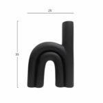 ΕΠΙΤΡΑΠΕΖΙΟ ΚΕΡΑΜΙΚΟ ΔΙΑΚΟΣΜΗΤΙΚΟ ARCON HM4638.02 ΜΑΥΡΟ ΜΑΤ 25,5x6x34Υεκ - Image 2