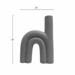 ΕΠΙΤΡΑΠΕΖΙΟ ΚΕΡΑΜΙΚΟ ΔΙΑΚΟΣΜΗΤΙΚΟ ARCON HM4638.03 ΓΚΡΙ ΜΑΤ 25,5x6x34Υεκ - Image 2