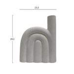 ΕΠΙΤΡΑΠΕΖΙΟ ΚΕΡΑΜΙΚΟ ΔΙΑΚΟΣΜΗΤΙΚΟ ARCON HM4639.01 ΚΡΥΣΤΑΛΛΙΚΟ ΥΠΟΛΕΥΚΟ 23,5x5,5x29,5Υεκ - Image 2