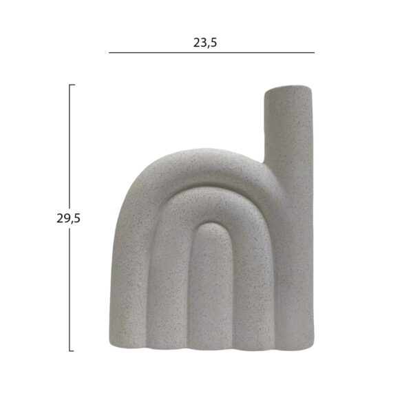 ΕΠΙΤΡΑΠΕΖΙΟ ΚΕΡΑΜΙΚΟ ΔΙΑΚΟΣΜΗΤΙΚΟ ARCON HM4639.01 ΚΡΥΣΤΑΛΛΙΚΟ ΥΠΟΛΕΥΚΟ 23,5x5,5x29,5Υεκ - Image 2