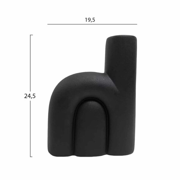 ΕΠΙΤΡΑΠΕΖΙΟ ΚΕΡΑΜΙΚΟ ΔΙΑΚΟΣΜΗΤΙΚΟ ARCON HM4640.02 ΜΑΥΡΟ ΜΑΤ 19x7x24Υ εκ. - Image 2