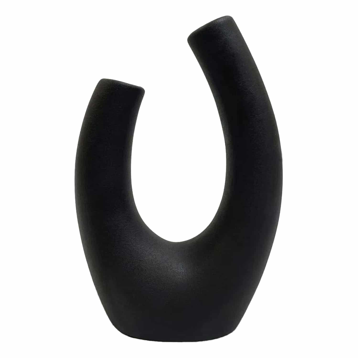 HM4643.02 ΕΠΙΤΡΑΠΕΖΙΟ ΚΕΡΑΜΙΚΟ ΔΙΑΚΟΣΜΗΤΙΚΟ ELLIPTO HM4643.02 ΜΑΥΡΟ ΜΑΤ 15x7x21,5Υεκ - Image 1