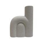 ΕΠΙΤΡΑΠΕΖΙΟ ΚΕΡΑΜΙΚΟ ΔΙΑΚΟΣΜΗΤΙΚΟ ARCON HM4640.01 ΚΡΥΣΤΑΛΛΙΚΟ ΥΠΟΛΕΥΚΟ 19x7x24Υ εκ.