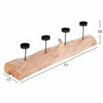 ΕΠΙΤΡΑΠΕΖΙΟ ΚΗΡΟΠΗΓΙΟ FRAN HM4391 ΞΥΛΟ ΤΕΑΚ-ΜΕΤΑΛΛΟ 71x15x17Υεκ. - Image 2