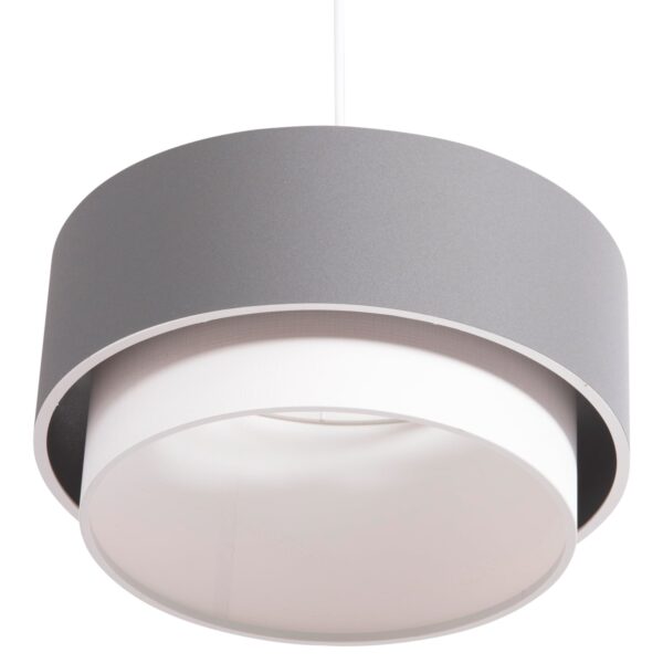 ΦΩΤΙΣΤΙΚΟ ΟΡΟΦΗΣ ΚΥΛΙΝΔΡΙΚΟ KRIKS HM4706.01 PVC ΣΕ ΛΕΥΚΟ-ΓΚΡΙ Φ30x70Υεκ. - Image 5