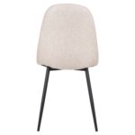 ΚΑΡΕΚΛΑ LEONARDO HM00100.27 ΥΦΑΣΜΑ ΜΠΕΖ & ΜΑΥΡΑ ΜΕΤΑΛ. ΠΟΔΙΑ 42x49,5x89Υεκ. - Image 6