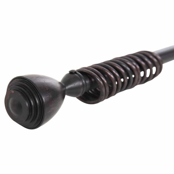 ΚΟΥΡΤΙΝΟΞΥΛΟ 110-210cm HM11280.03 ΜΕΤΑΛΛΙΚΟ ΠΤΥΣ/ΝΟ ΜΑΥΡΟ ΚΟΚΚΙΝΟ ΚΩΝΟΣ Ε-0316 - Image 5