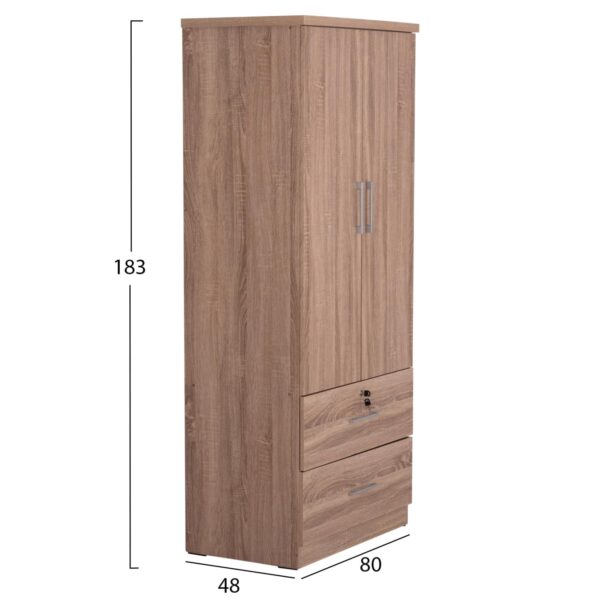 ΝΤΟΥΛΑΠΑ ΜΕ ΣΥΡΤΑΡΙΑ REINA HM2484.11 SONAMA OAK ΜΕΛΑΜΙΝΗ 80x48x183Υεκ. - Image 2