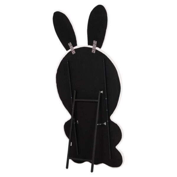 ΠΑΙΔΙΚΟΣ ΚΑΘΡΕΦΤΗΣ ΔΑΠΕΔΟΥ BUNNY HM4489.01 MDF ΡΟΖ & ΛΕΥΚΟ-ΜΑΥΡΟ STAND 80x162Υεκ. - Image 6