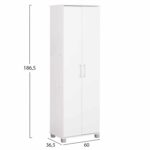 ΠΑΠΟΥΤΣΟΘΗΚΗ-ΝΤΟΥΛΑΠΑ CLUSE HM2403.03 ΜΕΛΑΜΙΝΗ ΛΕΥΚΟ ΧΡΩΜΑ 60Χ36,5Χ186,5Υεκ. - Image 2