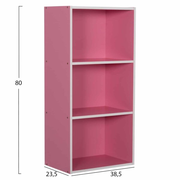 ΡΑΦΙΕΡΑ ΤΟΙΧΟΥ CUBICON HM9941.06 ΡΟΖ-ΛΕΥΚΗ ΜΕΛΑΜΙΝΗ 38,5x23,5x80Υεκ. - Image 2