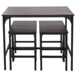 ΣΕΤ ΤΡΑΠΕΖΑΡΙΑ ΜΠΑΡ 5ΤΜΧ BOXY HM9882.13 ΜΑΥΡΟ ΜΕΤΑΛΛΟ-ΜΕΛΑΜΙΝΗ ΜΑΥΡΟ ΜΑΡΜΑΡΟ - Image 5