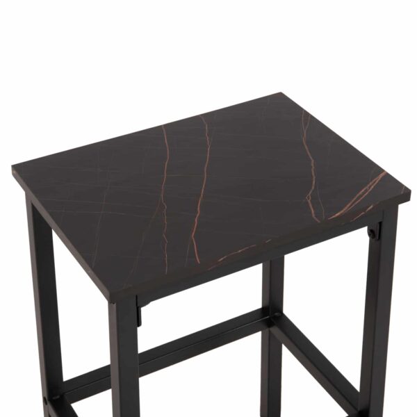 ΣΕΤ ΤΡΑΠΕΖΑΡΙΑ ΜΠΑΡ 5ΤΜΧ BOXY HM9882.13 ΜΑΥΡΟ ΜΕΤΑΛΛΟ-ΜΕΛΑΜΙΝΗ ΜΑΥΡΟ ΜΑΡΜΑΡΟ - Image 6