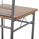 ΣΕΤ ΤΡΑΠΕΖΑΡΙΑΣ 5ΤΜΧ PEARY HM9416.12 ΜΕΤΑΛΛΟ ΑΣΗΜΙ-MDF ΣΟΝΑΜΑ 110x60x74Yεκ. - Image 6