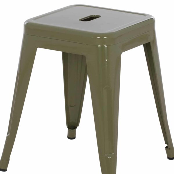 ΣΚΑΜΠΟ ΜΕΤΑΛΛΙΚΟ MELITA HM0096.43 ΣΕ DARK OLIVE ΧΡΩΜΑ 37x37x45Υεκ. - Image 5