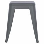 ΣΚΑΜΠΟ ΜΕΤΑΛΛΙΚΟ MELITA HM0096.50 ΣΕ ΓΚΡΙ ΜΑΤ ΧΡΩΜΑ 37x37x45Υεκ. - Image 3