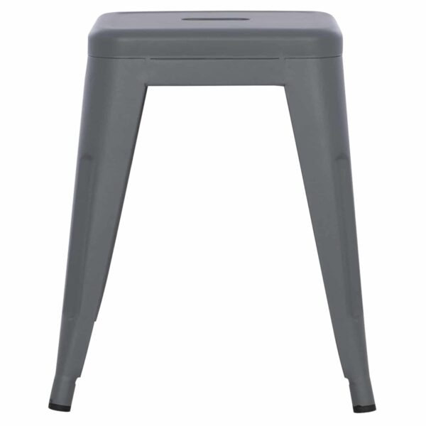 ΣΚΑΜΠΟ ΜΕΤΑΛΛΙΚΟ MELITA HM0096.50 ΣΕ ΓΚΡΙ ΜΑΤ ΧΡΩΜΑ 37x37x45Υεκ. - Image 3