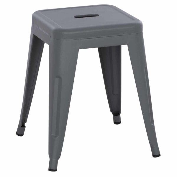 ΣΚΑΜΠΟ ΜΕΤΑΛΛΙΚΟ MELITA HM0096.50 ΣΕ ΓΚΡΙ ΜΑΤ ΧΡΩΜΑ 37x37x45Υεκ. - Image 4
