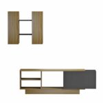 ΣΥΝΘΕΣΗ ΤΗΛΕΟΡΑΣΗΣ TYSON HM18081 ΜΕΛΑΜΙΝΗ ΣΟΝΑΜΑ-ΓΚΡΙ 140x31.5x43.5Υεκ. - Image 3