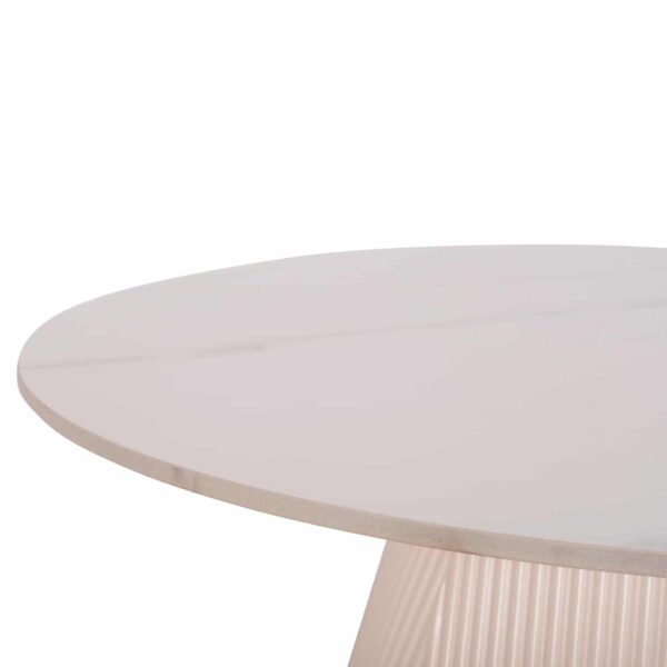 ΤΡΑΠΕΖΙ ΣΑΛΟΝΙΟΥ DUNCAN HM18022.02 ΚΕΡΑΜΙΚΟ TOP-MDF ΒΑΣΗ-ΚΡΕΜ ΛΕΥΚΟ Φ80x41Υεκ. - Image 5