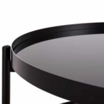 ΤΡΑΠΕΖΙ ΣΑΛΟΝΙΟΥ SEITZ HM18030 ΓΥΑΛΙ TOP-ΜΕΤΑΛΛΟ-RATTAN ΣΕ ΦΥΣΙΚΟ Φ80x45Υεκ. - Image 5