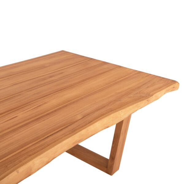 ΤΡΑΠΕΖΙ ΤΡΑΠΕΖΑΡΙΑΣ LEOPOLD HM9933.01 ΜΑΣΙΦ ΞΥΛΟ ΤΕΑΚ-ΧΡΩΜΑ ΦΥΣΙΚΟ 200.5x107x76Yεκ - Image 5