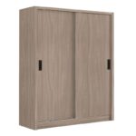 VANITY Ντουλάπα Δίφυλλη - Συρόμενη, Απόχρωση Sonoma Oak 160x60x200cm