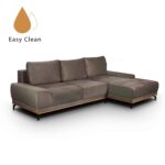 NATURA ΚΑΝΑΠΕΣ ΚΡΕΒΑΤΙ ΓΩΝΙΑ ΔΕΞΙΑ TAUPE 283x164x90 01-2643