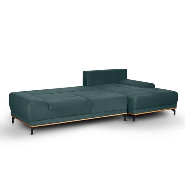 NATURA ΚΑΝΑΠΕΣ ΚΡΕΒΑΤΙ ΓΩΝΙΑ ΔΕΞΙΑ DUSTY PETROL 283x164x90 01-2655 - Image 4